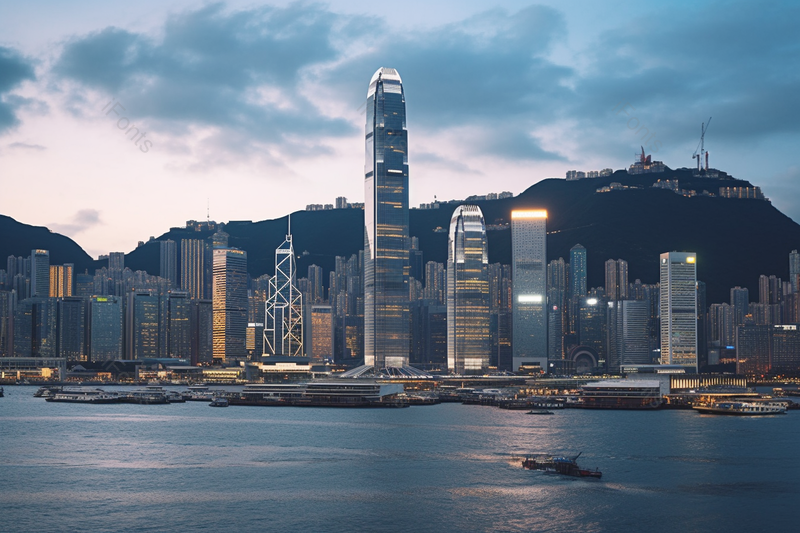 香港维多利亚港夜景大厦霓虹灯下户外城市摄影,高清,摄影图,摄影图片,图片大全,摄影图免费下载